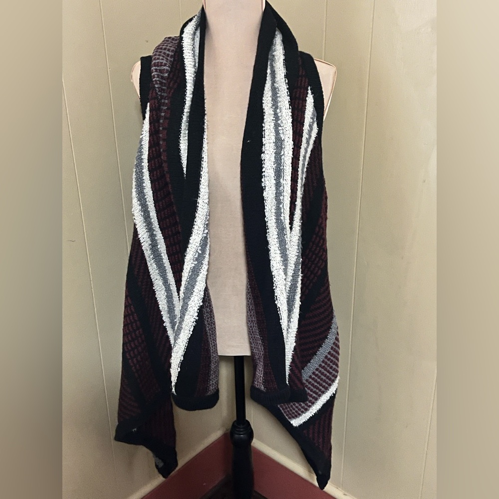 a.n.a Size XL Striped Knit Vest Boho Western Southwestern Cozy Earthy
